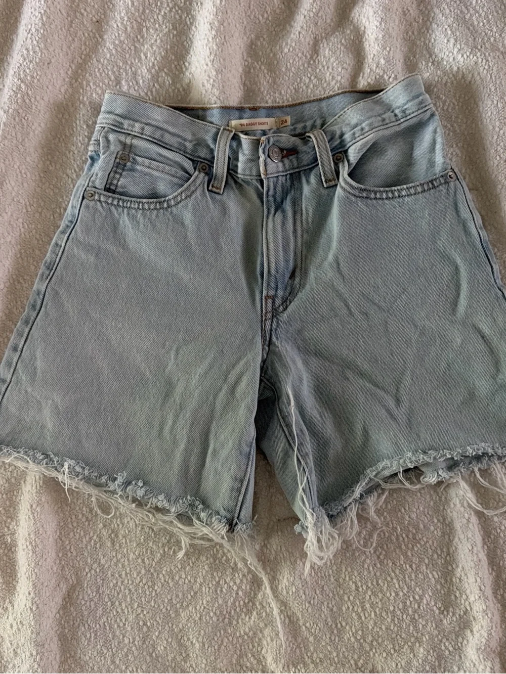 Levi’s baggy shortsLight Blue Denim Cutoff Shorts